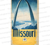 Missouri oil painting graphic with Saint Louis Arch
