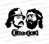 "Cheech and Chong silhouette graphic"