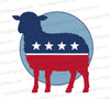 Patriotic Sheep Silhouette SVG