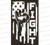 "Fight for America" Monochrome Graphic SVG