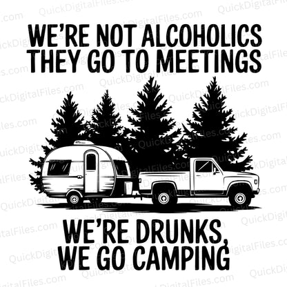 Funny Camping SVG | Drinking Quote for Cricut & Sublimation