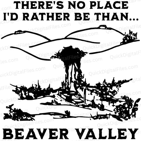 Beaver Valley SVG | Funny Hidden Dirty Landscape Graphic