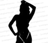 "Stylized Nude Woman Silhouette SVG"