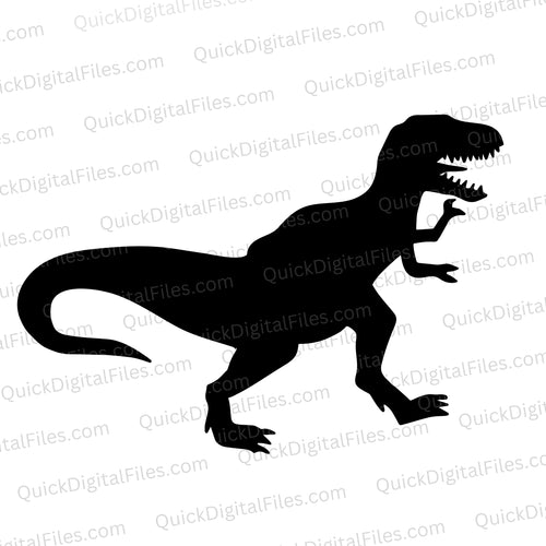 T Rex Silhouette: SVG PNG DXF