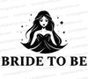 Bride To Be Black Silhouette SVG
