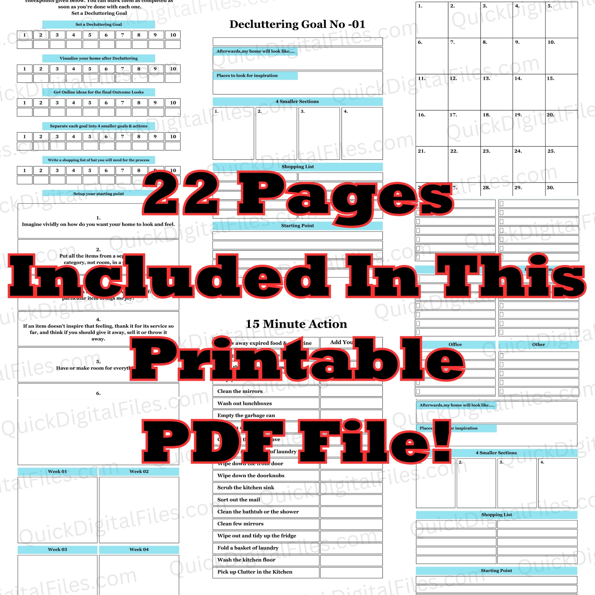 Extreme decluttering checklist for deep cleaning & organization
