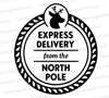 "Express Delivery from the North Pole SVG"