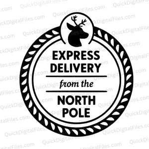 "Express Delivery from the North Pole SVG"