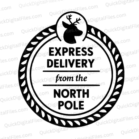 "Express Delivery from the North Pole SVG"