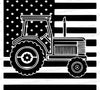 Proud American farmers SVG with tractor and flag design