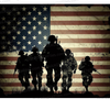 Honor courage and patriotism with our digital artwork featuring a rustic American flag and soldier silhouettes. Perfect for veterans, educators, and patriots. Download now to pay tribute to the spirit of service and sacrifice.