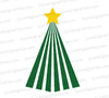 "Minimalist Christmas Tree Graphic with Yellow Star SVG, PNG, JPEG, PDF"