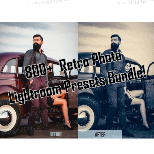 '800+ Retro Presets Mega Pack for Adobe Lightroom'