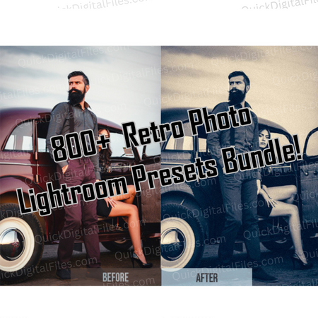 '800+ Retro Presets Mega Pack for Adobe Lightroom'