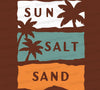 "Beach Themed Graphic Design with Sun, Salt, and Sand"