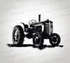 High-quality vintage tractor silhouette logo PNG on white background