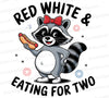 Funny Pregnancy Announcement – Eating For Two Raccoon PNG