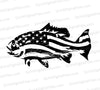 American flag fish silhouette
