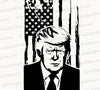 Monochromatic Donald Trump Portrait SVG