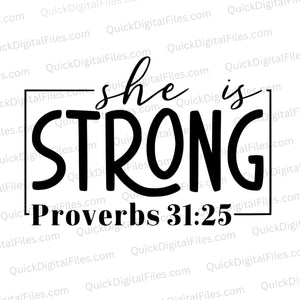 She is Strong Christian SVG