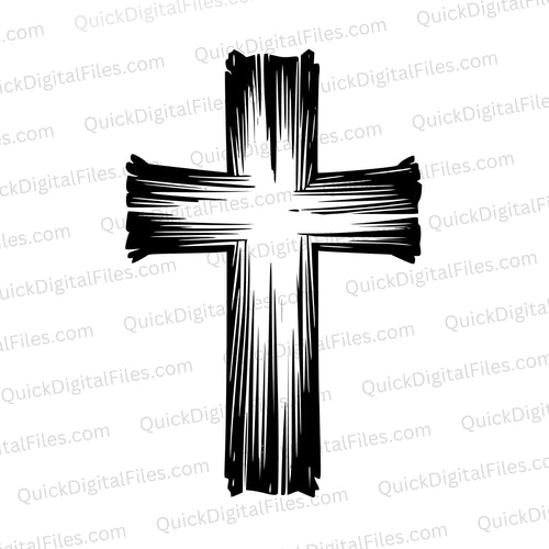 Wood-Textured Cross: PNG JPEG PDF SVG