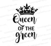 "Queen of the Green" cannabis crown SVG graphic design