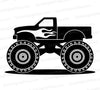 Monster Truck SVG – Black Silhouette Design for Cricut Projects