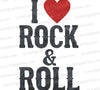 I Love Rock & Roll Vintage Design PNG
