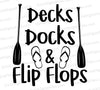 Summer beach style SVG featuring decks, docks, and flip flops.