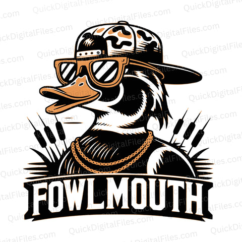 Duck Hunting SVG | Fowl Mouth PNG & Hunting Clip Art Design

