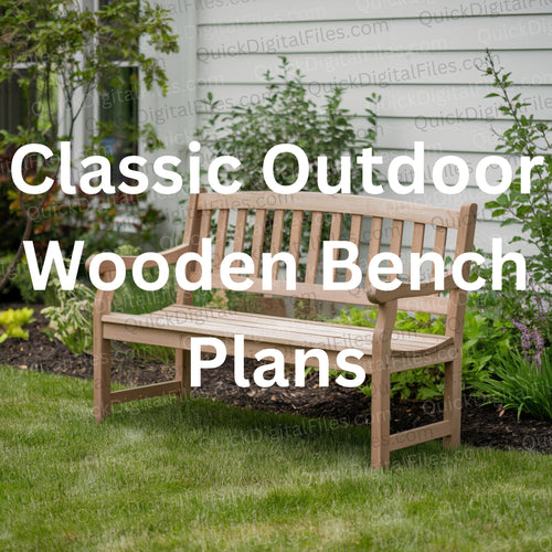 Outdoor Wooden Bench Plans: PDF