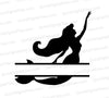 Customizable black mermaid silhouette template in SVG format.