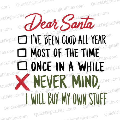 Dear Santa: PNG JPEG PDF SVG