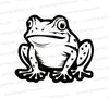 "Frog Silhouette" all-black design digital download in SVG, PNG, JPEG.