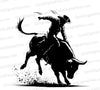 "Bull Rider Action Silhouette SVG, PNG, JPEG"