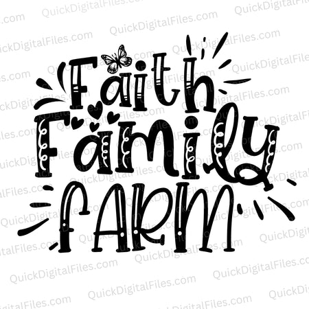 Faith Family Farm SVG Design