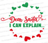 Christmas calligraphy "Dear Santa" design
