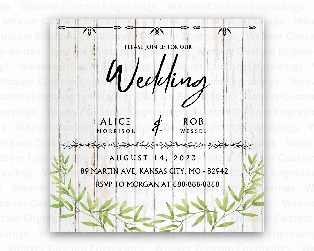 "Editable Outdoor Nature Themed Wedding Invitation"