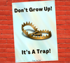 "Funny Birthday Card Template 'Don't Grow Up, It’s A Trap'"