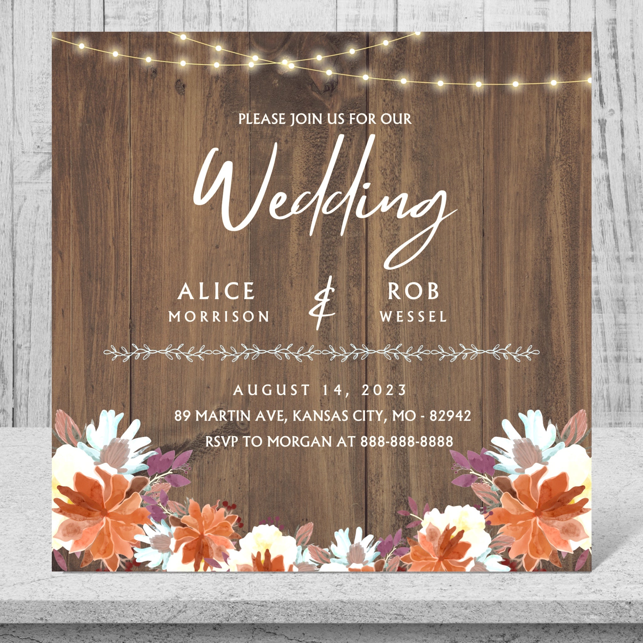 Rustic wedding invitations templates 60 photos - Astyledwedding.com