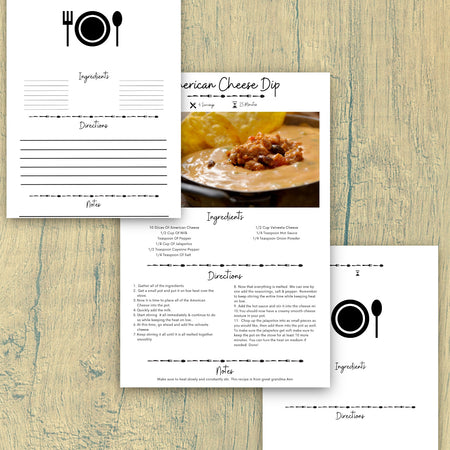 "Elegant and user-friendly recipe card design for organizing and sharing culinary creations."