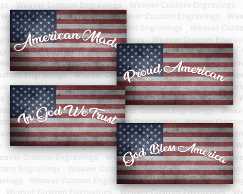 Distressed Rustic American Flags - 4 Pack: SVG PNG PDF