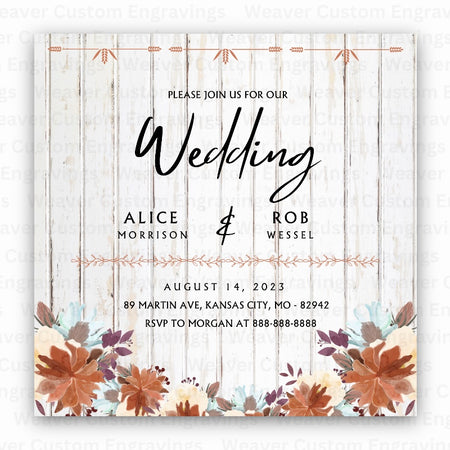 Chic customizable wedding invitation digital template