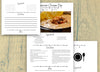 "Editable recipe card template with sections for title, servings, and cook time."