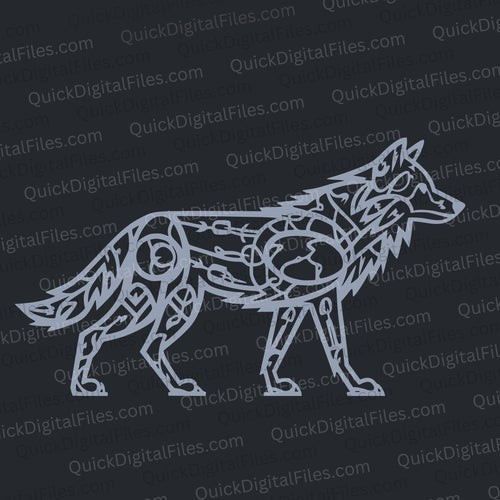 Wolf CNC Silhouette: PNG SVG JPEG