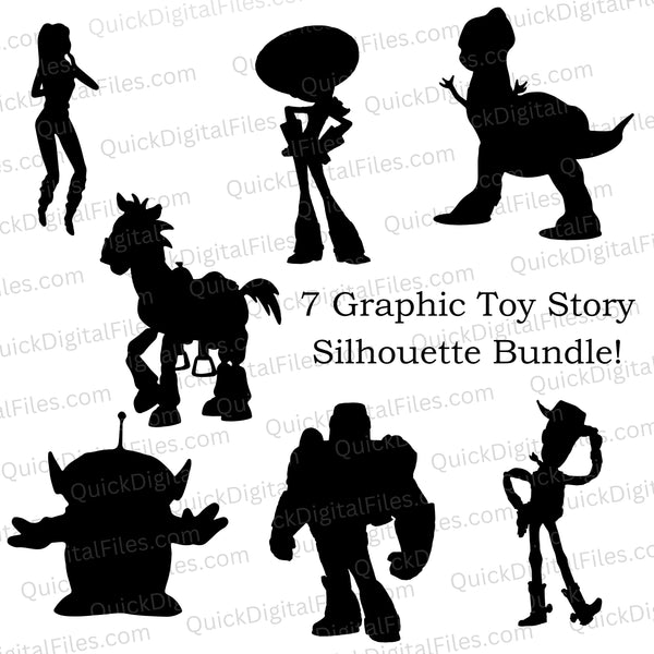 Toy Story silhouettes for Cricut
