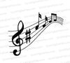 Music Note SVG with Treble Clef and Notes
