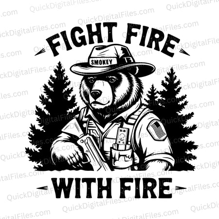 Fight Fire With Fire Graphic - Pro 2nd Amendment SVG
