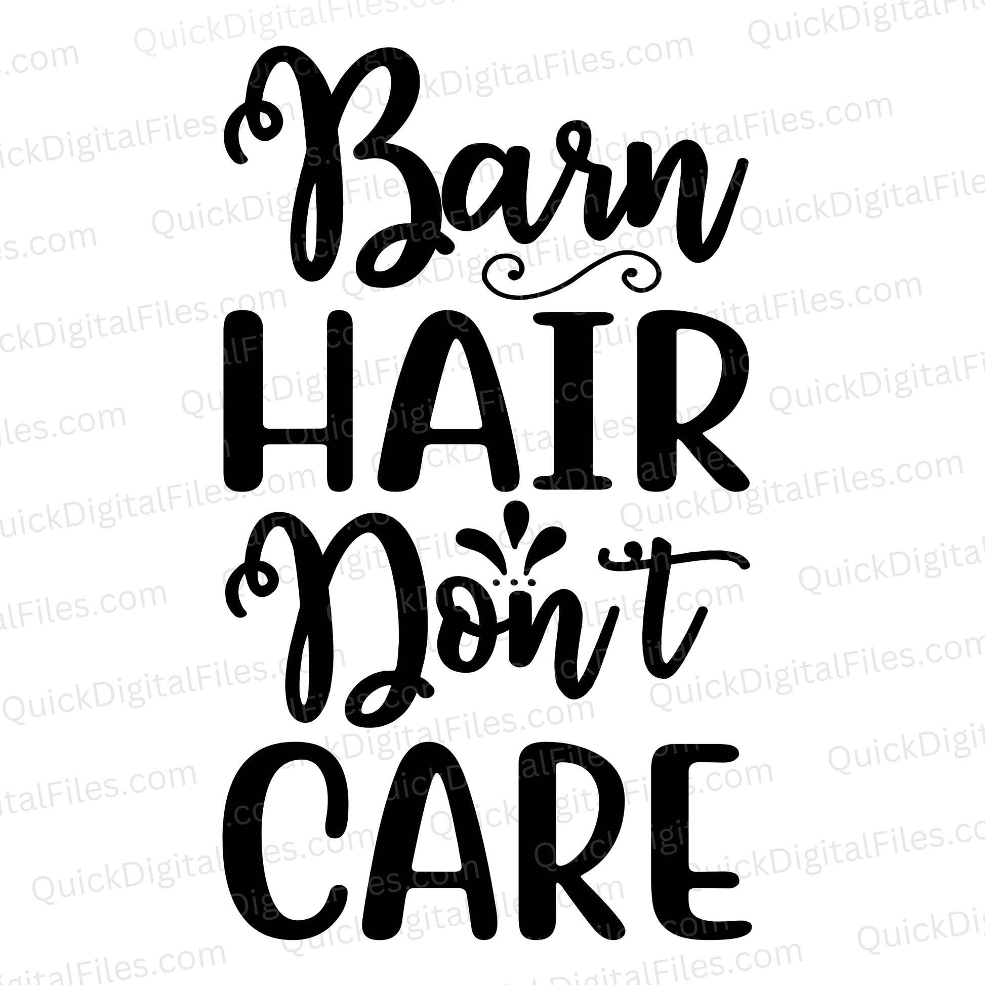 Barn Hair Don’t Care SVG | Country Girl Farm Graphic Download
