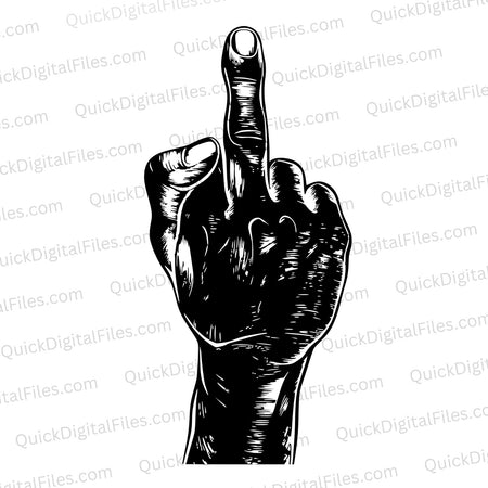 Middle Finger Hand Gesture SVG